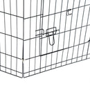 Recinto per Cani Gatti Cuccioli Roditori 8 Pezzi Nero 91x61 cm 