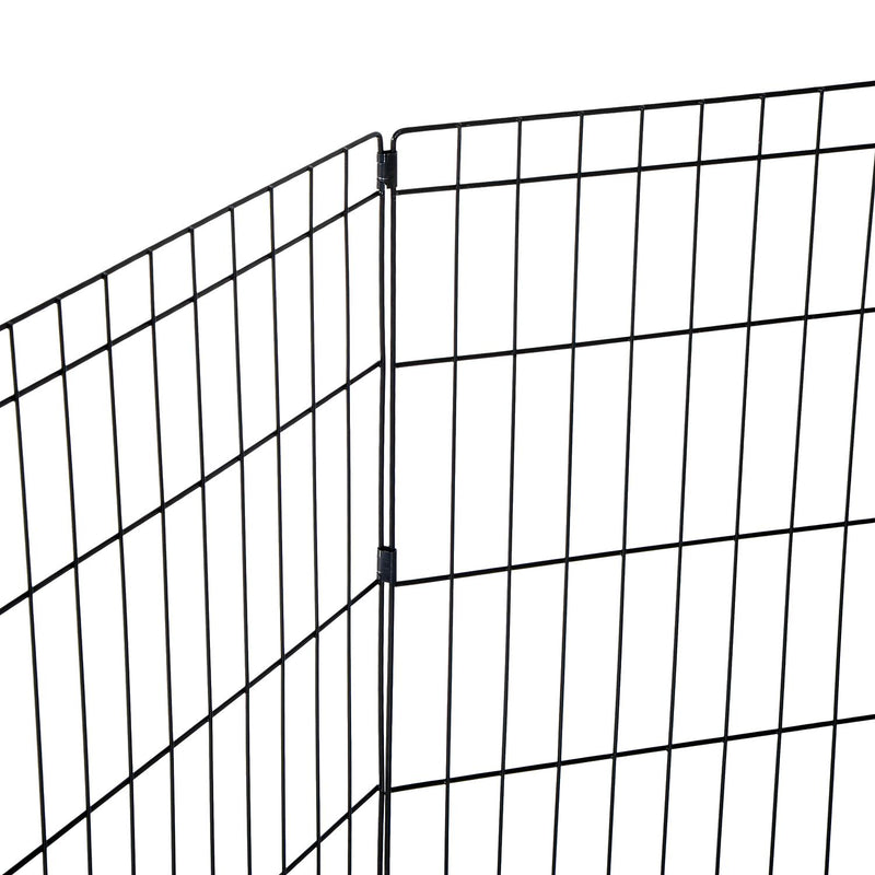 Recinto per Cani Gatti Cuccioli Roditori 8 Pezzi Nero 91x61 cm 