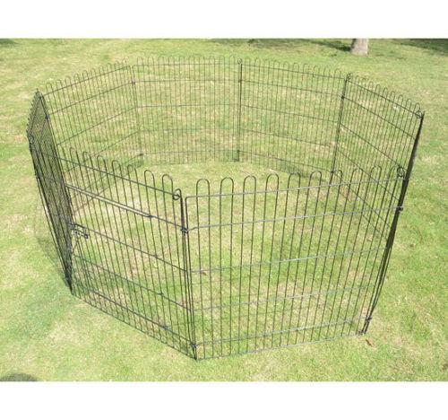 Recinto Gabbia per Cani Gatti in Acciaio 8 pezzi Ø158×107 cm 