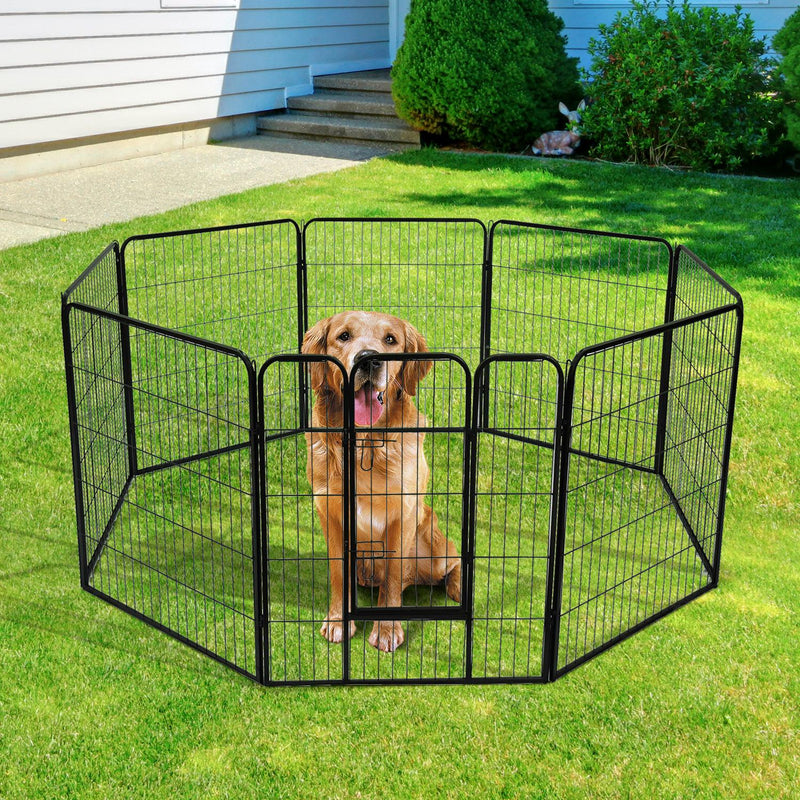 Recinto Modulare per Animali Domestici 8 Pezzi 80x100 cm 