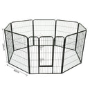 Recinto Modulare per Animali Domestici 8 Pezzi 80x100 cm 