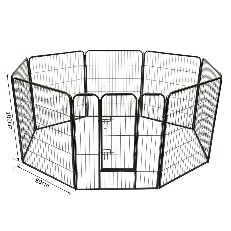 Recinto Modulare per Animali Domestici 8 Pezzi 80x100 cm 
