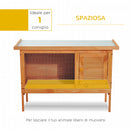 Gabbia per Conigli Conigliera da Esterno in Legno di Abete 90x45x65 cm 