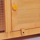 Gabbia per Conigli Conigliera da Esterno in Legno di Abete 90x45x65 cm 