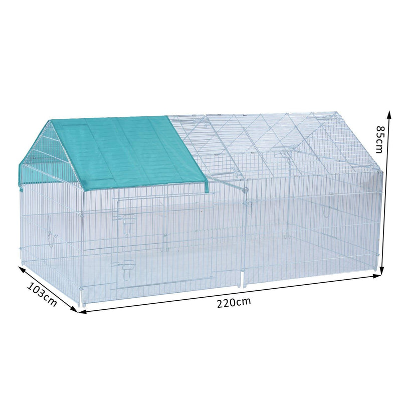 Gabbia Recinto per Animali Domestici a Rete Metallica 220x103x85 cm 