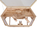 Gabbia per Roditori e Criceti a 2 Ripiani con Tetto Apribile in Legno 115x60x58 cm 