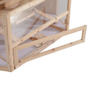 Gabbia per Roditori e Criceti a 2 Ripiani con Tetto Apribile in Legno 115x60x58 cm 