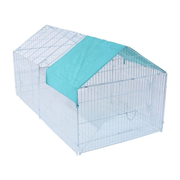 Cage de clôture extérieure pour animaux de compagnie avec grillage métallique 203x103x98 cm acquista