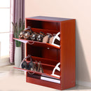 Scarpiera Salvaspazio 12 Paia con Ripiani Regolabili in Legno 60x24x80 cm 