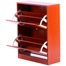 Scarpiera Salvaspazio 12 Paia con Ripiani Regolabili in Legno 60x24x80 cm 