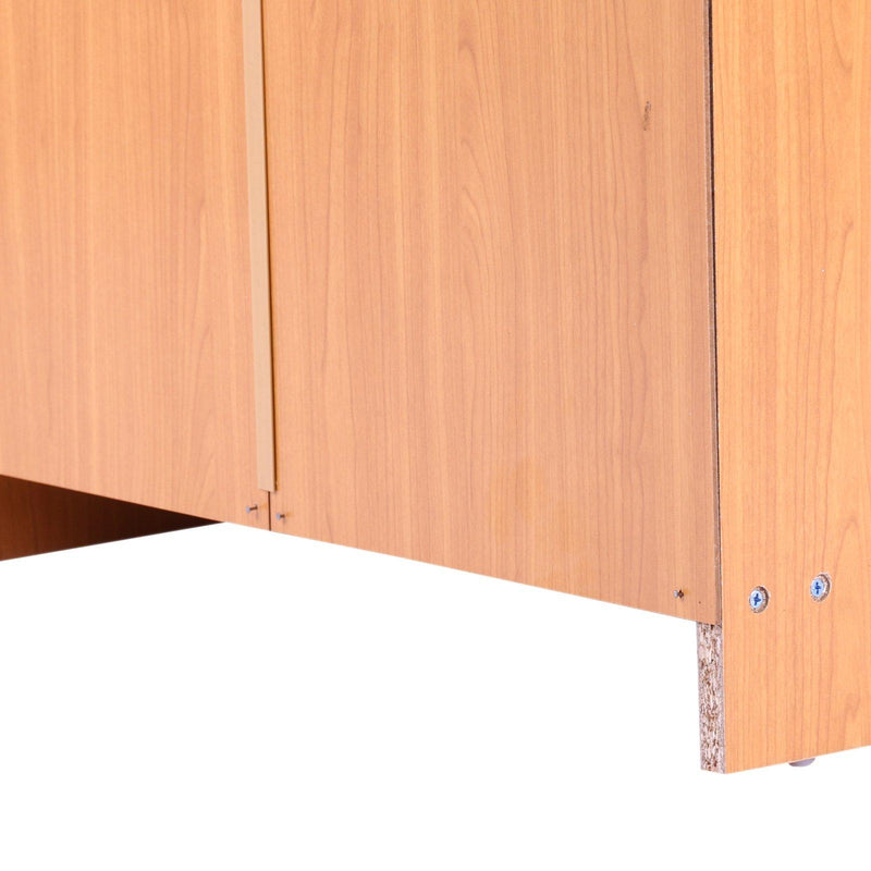 Scarpiera Salvaspazio 2 Cassetti con Ripiani Regolabili in Legno Marrone 60x24x80 cm 