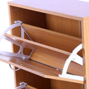 Scarpiera Salvaspazio 2 Cassetti con Ripiani Regolabili in Legno Marrone 60x24x80 cm 