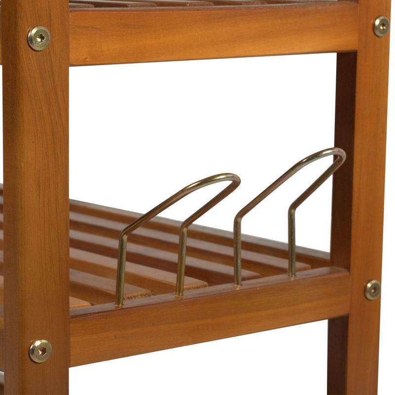 Scarpiera in Legno Laccato 5 Ripiani 84x26x82 cm 