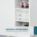 Scarpiera in legno Scaffalatura Scaffale per Scarpe Armadio Bianco Opaco 83x30x90 cm 