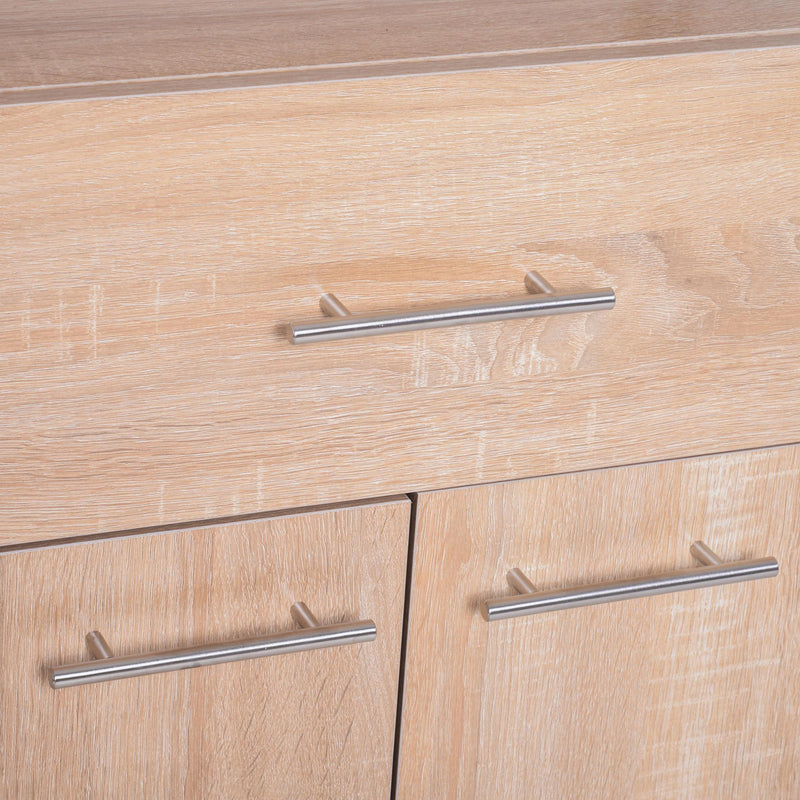 Scarpiera a 3 Ripiani e un Cassetto in Legno 70x35.5x99.5 cm 