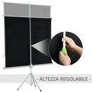 Schermo di Proiezione 84 Pollici Formato 4:3 con Treppiedi 