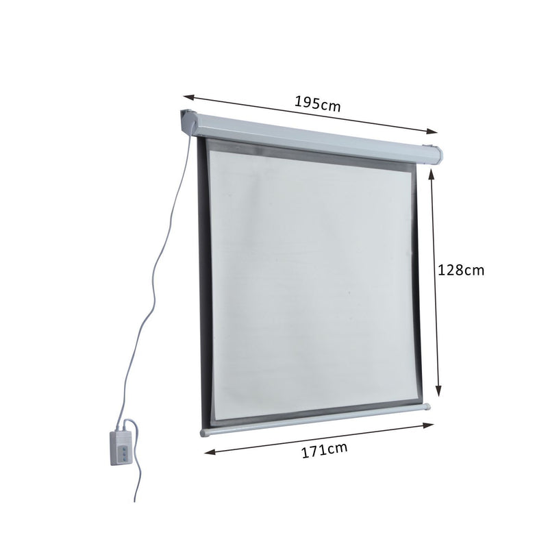 Schermo di Proiezione 84 Pollici Motorizzato Home Cinema Bianco 