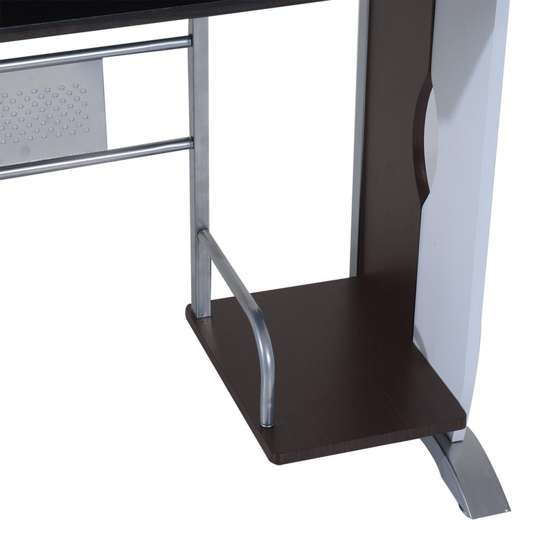 Scrivania da Ufficio Porta PC Cassetti in Legno Marrone 100x52x75 cm 