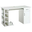 Scrivania da Ufficio Porta PC con Ripiano Tastiera Bianco 74x120x60 cm 