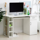 Scrivania da Ufficio Porta PC con Ripiano Tastiera Bianco 74x120x60 cm 