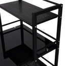 Scrivania per Computer in Vetro Temperato e Ferro Nero 125x63x113 cm 