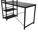 Scrivania per Computer in Vetro Temperato e Ferro Nero 125x63x113 cm 