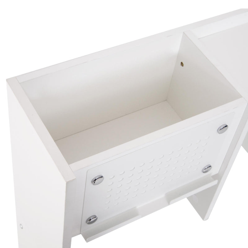 Scrivania da Ufficio in Legno 5 Scomparti e 2 Cassetti Bianco 120x60x115 cm 