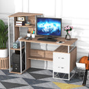 Scrivania da Ufficio Porta PC con Scaffale 133x55x123 cm 