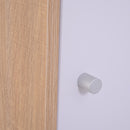 Scrivania con Scaffalatura 5 Ripiani e 2 Cassetti in Legno Bianco Rovere 153x60x148 cm 