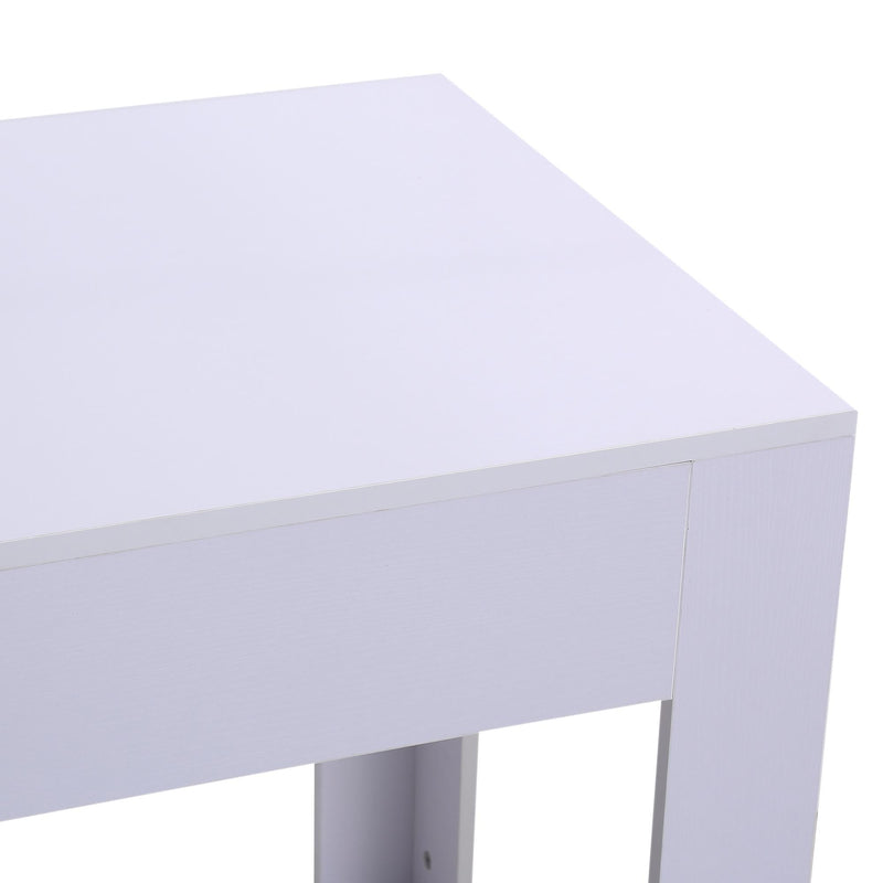 Scrivania da Ufficio con 3 Ripiani in Legno Bianco 100x60x75 cm 