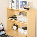 Scrivania con Mensole Libreria in Legno Naturale 120x55x120 cm 