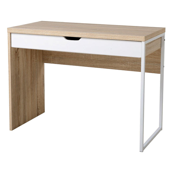 acquista Bureau avec Tiroir en Bois et Métal 100x50x75 cm