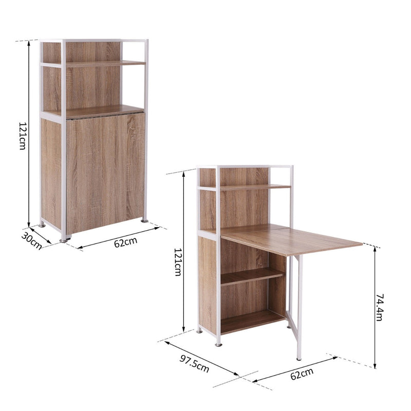 Scrivania da Ufficio Angolare per Computer Estraibile in Legno MDF 