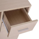 Scrivania da Ufficio Angolare con 2 Ripiani e 2 Cassetti Legno Rovere 117x82x74 cm 