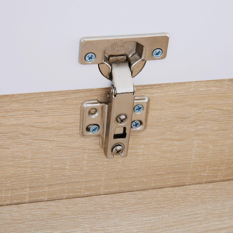 Scrivania da Ufficio Salvaspazio con Piano Sollevabile in Legno Bianco 120x60x74 cm 