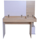 Scrivania da Ufficio Salvaspazio con Piano Sollevabile in Legno Bianco 120x60x74 cm 