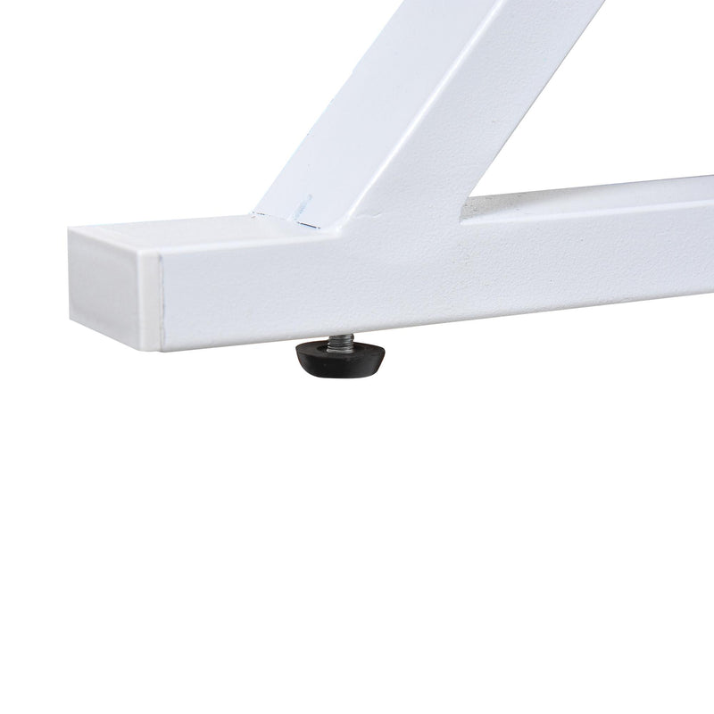 Scrivania da Ufficio con Cassetto e Ripiano Tastiera Estraibile in Acciaio e Legno Bianco Rovere 120x60x76 cm 