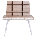 Scrivania da Ufficio con Cassetti e Libreria Legno Bianco e Rovere 120x65.5x138.5 cm 