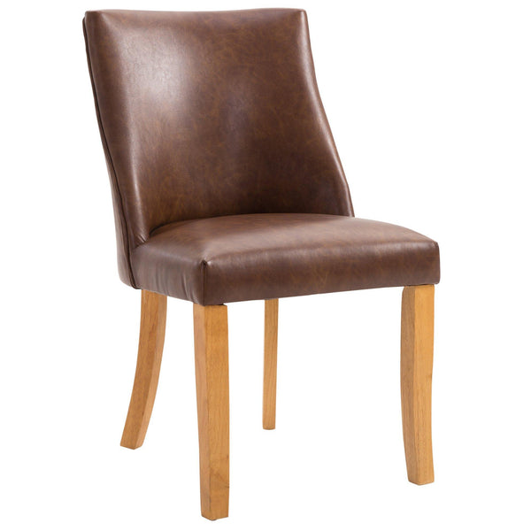 sconto Chaise rembourrée au design moderne en cuir PU marron