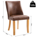 Sedia Imbottita Design Moderno in Pelle PU Marrone 