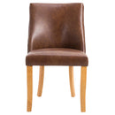 Sedia Imbottita Design Moderno in Pelle PU Marrone 