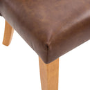 Sedia Imbottita Design Moderno in Pelle PU Marrone 