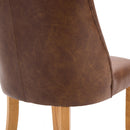 Sedia Imbottita Design Moderno in Pelle PU Marrone 