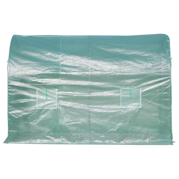Serre Tunnel Structure en Acier avec 4 Fenêtres Vertes 300x200x210 cm sconto