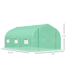 Serra da Giardino con Tetto Spiovente in PE e Tubi d'Acciaio Verde Scuro 4.5x3x2m 