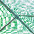 Serra da Giardino con Tetto Spiovente in PE e Tubi d'Acciaio Verde Scuro 4.5x3x2m 