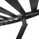 Set Tavolino e 2 Sedie Pieghevoli da Giardino in Metallo Nero 