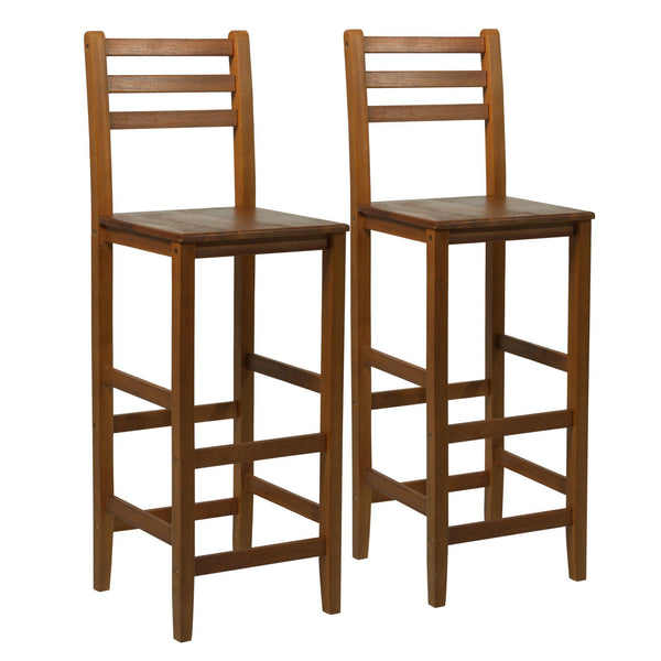 acquista Lot de 2 Tabourets en Bois d'Acacia 42x36x110 cm