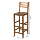 Set 2 Sgabelli in Legno di Acacia 42x36x110 cm 