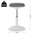 Sgabello per Estetista Girevole Altezza Regolabile Grigio Ø40x45-59 cm 